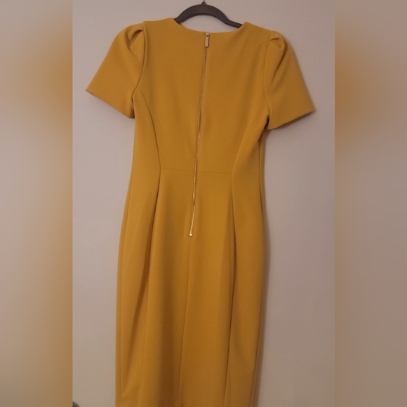 Yellow or Mango Fitted Dress - Picture 4 of 6